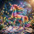 Articulated Unicorn - Rainbow Silk 3D Printed Fantasy Toy