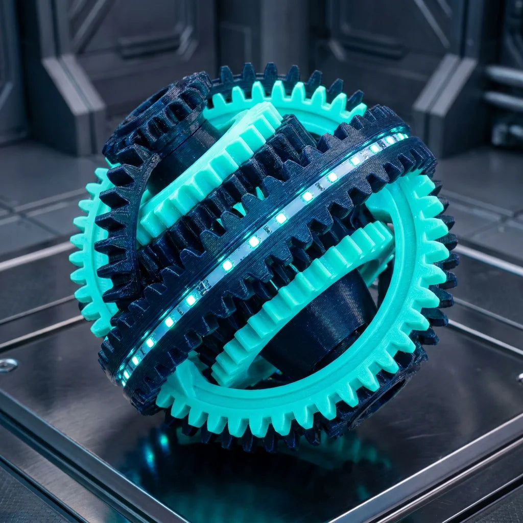 Mechanical Gear Sphere | Kinetic Sculpture