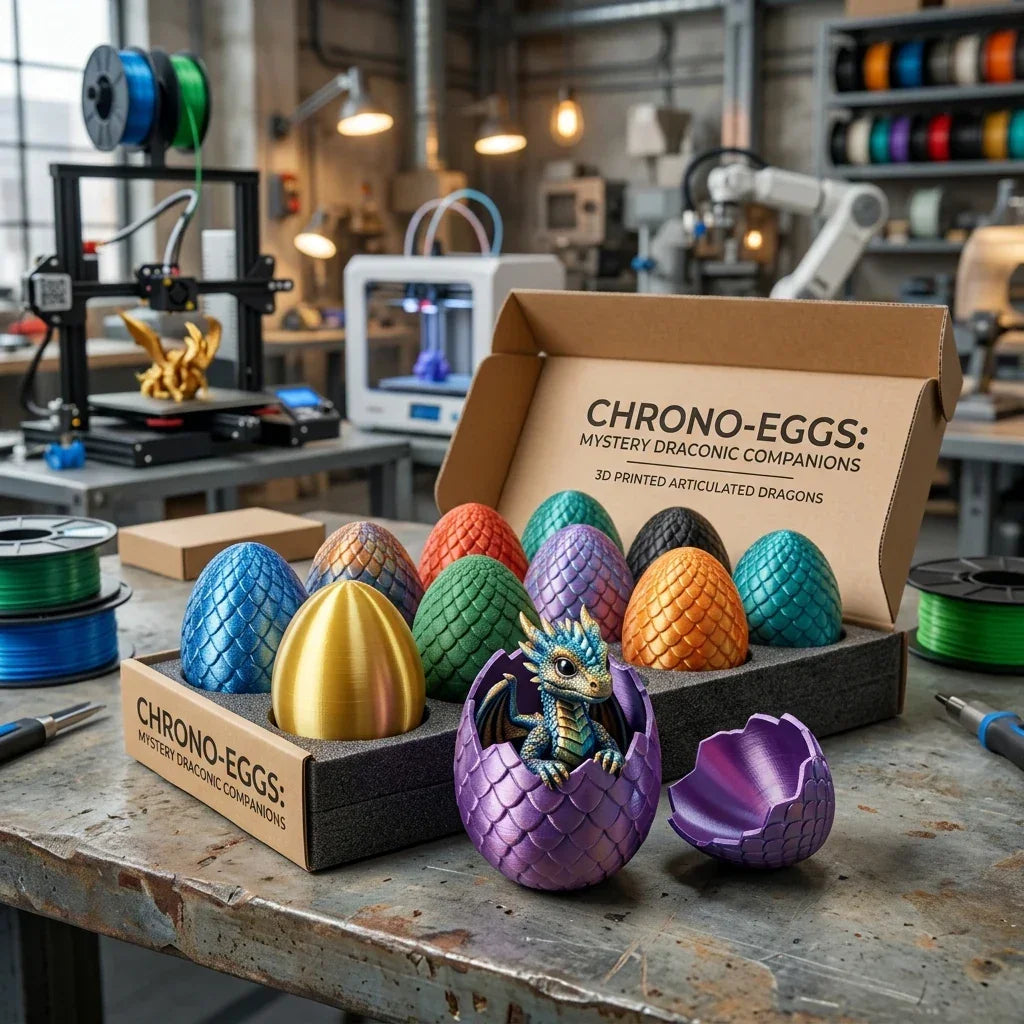 Articulated Dragon Egg Mystery Set - 12 Pack Surprise Colors
