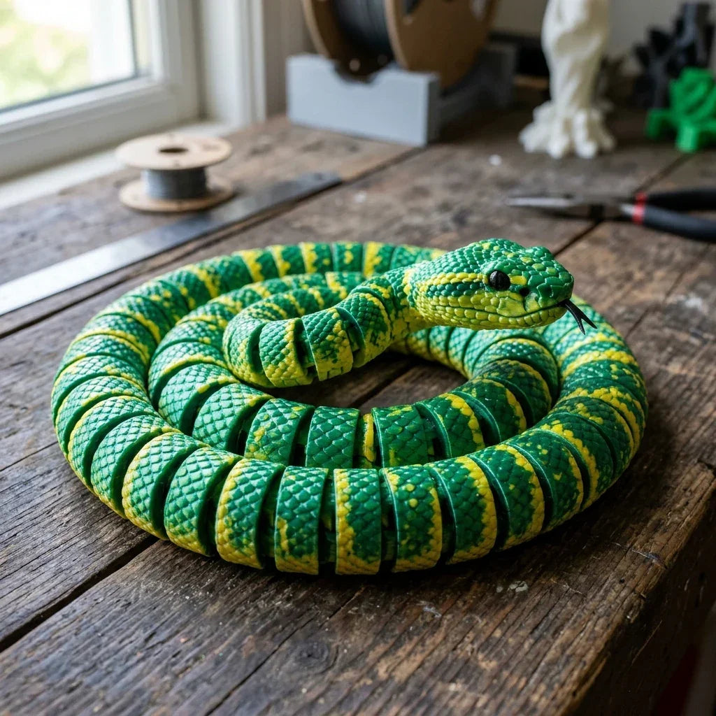 60cm Articulated Snake - Ultra-Flexible 3D Printed Serpent