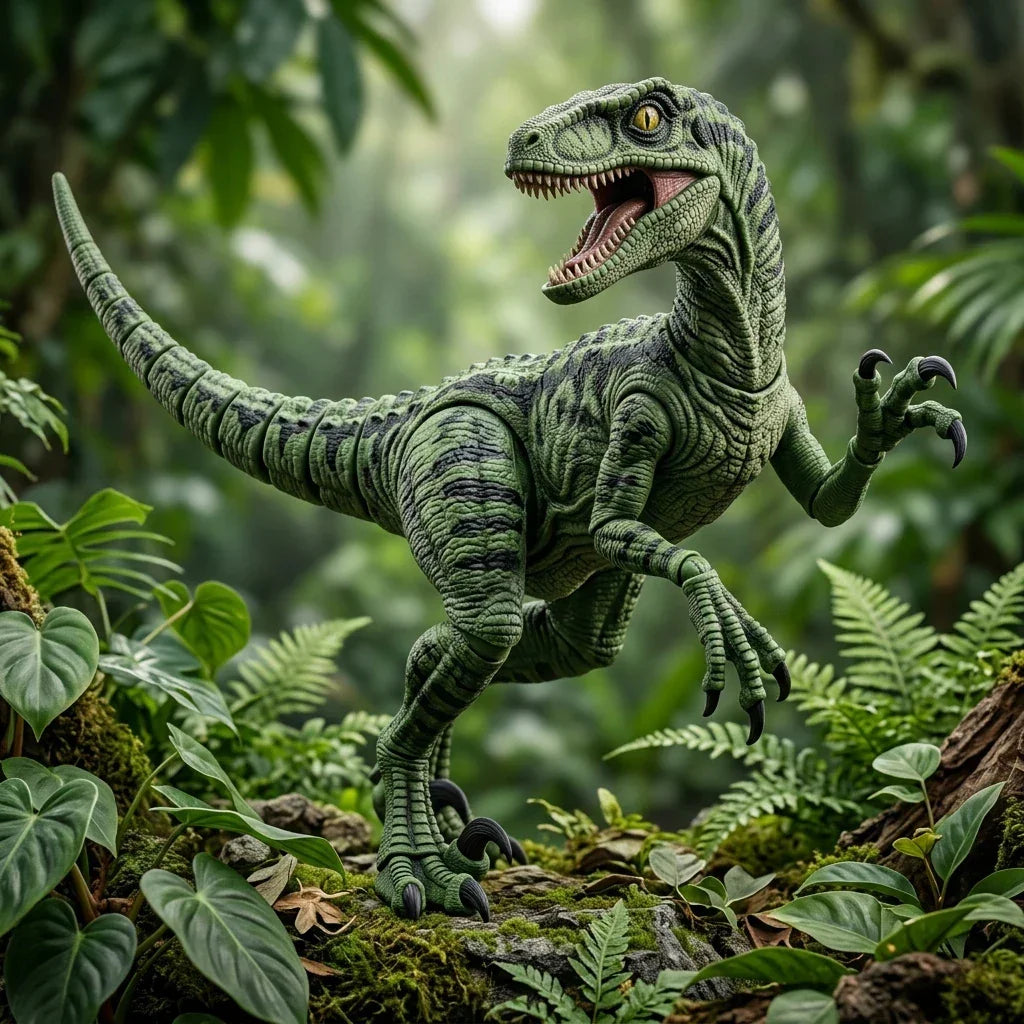Articulated Raptor - Predatory Pose 3D Printed Dinosaur